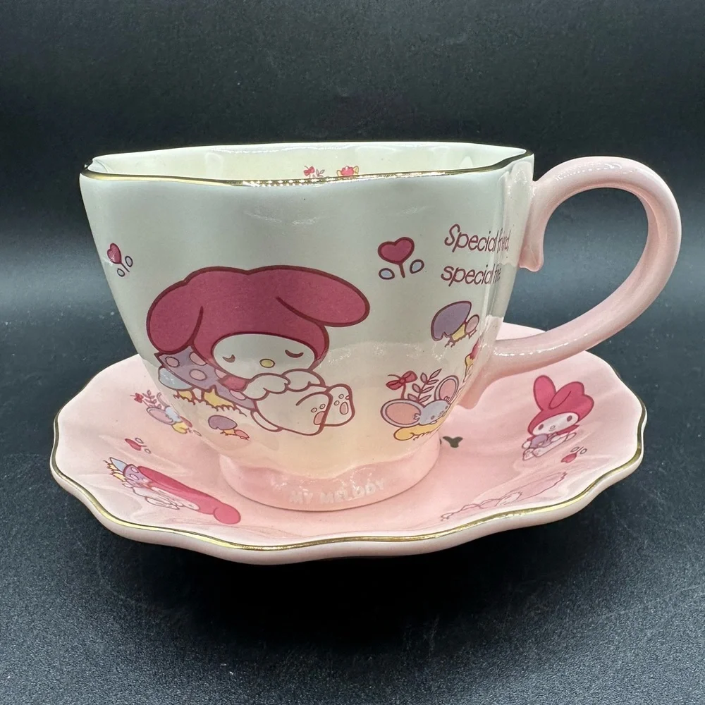 NEW Sanrio My Melody Ceramic Breakfast Cup & Saucer In Box